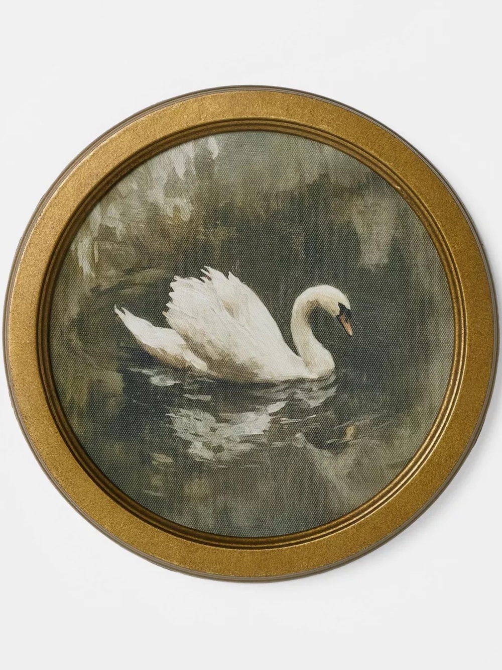 10" White Bird Round Framed Wall Art - Threshold™ designed with Studio McGee